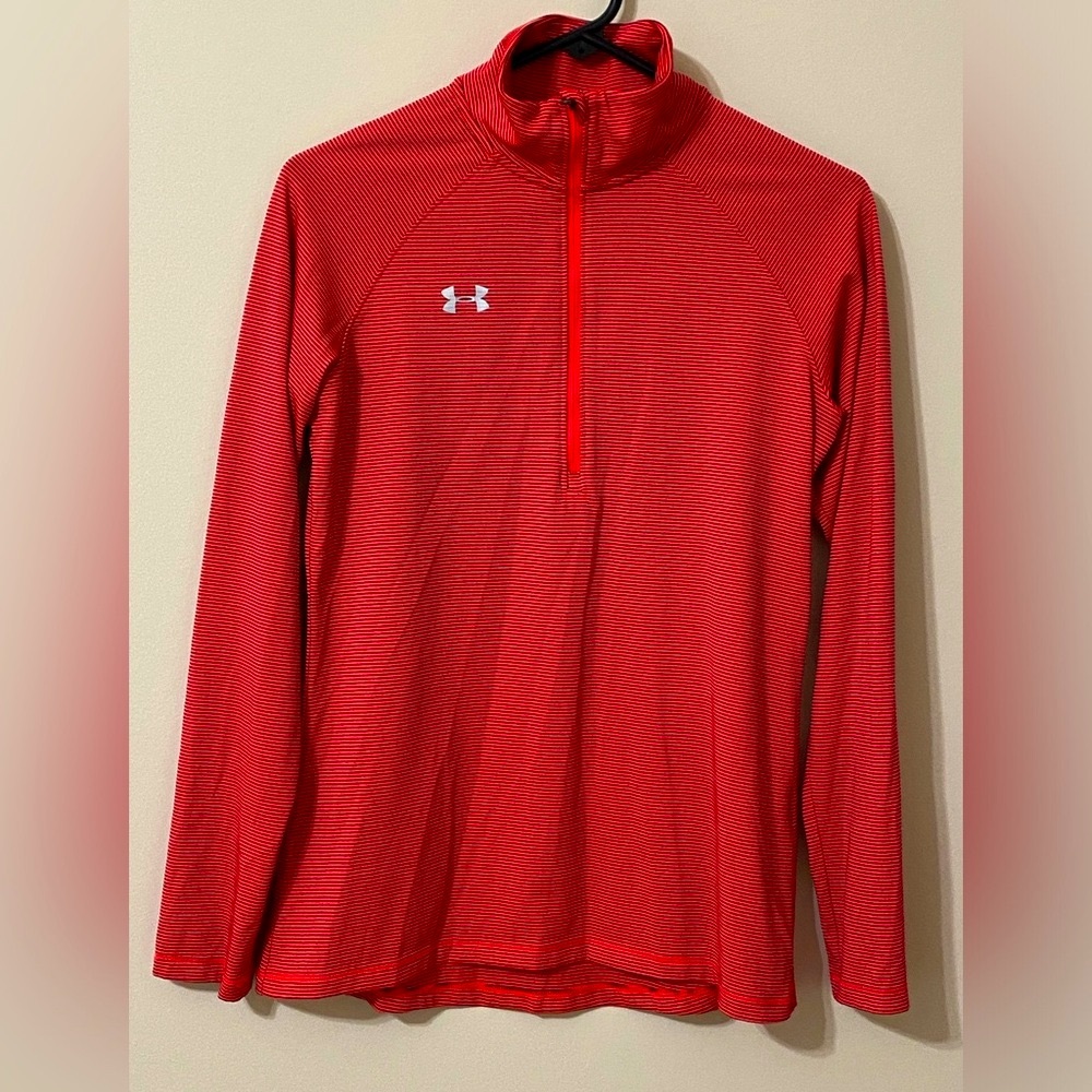 Under Armour Women Half-Zip Running Pullover Long Sleeve XS Loose fit Heat gear